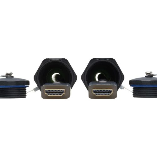 EATON High-Speed Armored HDMI Fiber Active Optical Cable AOC with Hooded Connectors 4K 60Hz HDR IP68 M/M Black 30m