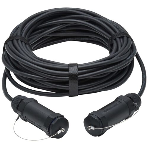 EATON High-Speed Armored HDMI Fiber Active Optical Cable AOC with Hooded Connectors 4K 60Hz HDR IP68 M/M Black 50m