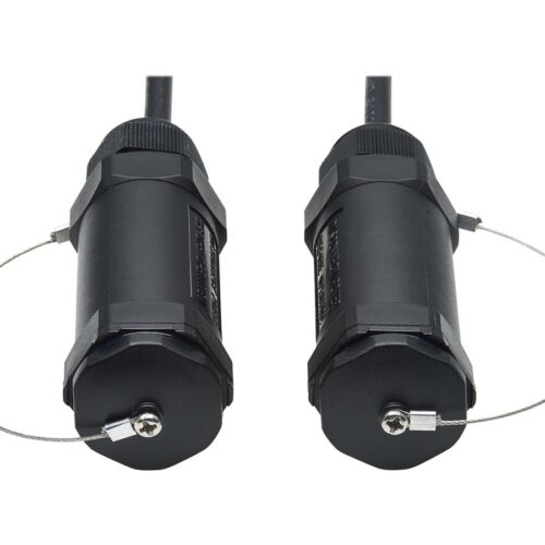 EATON High-Speed Armored HDMI Fiber Active Optical Cable AOC with Hooded Connectors 4K 60Hz HDR IP68 M/M Black 50m