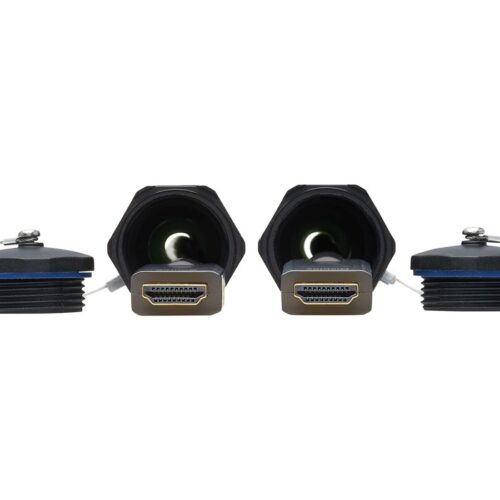 EATON High-Speed Armored HDMI Fiber Active Optical Cable AOC with Hooded Connectors 4K 60Hz HDR IP68 M/M Black 50m