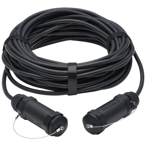 EATON High-Speed Armored HDMI Fiber Active Optical Cable AOC with Hooded Connectors and Reel 4K 60Hz HDR IP68 M/M Black 100m