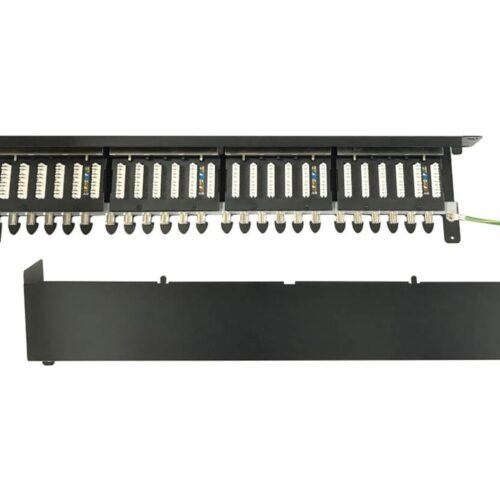 EATON Patch Panel 1U 24 Port CAT6A Shielded 10Gbps 110 Punch Down RJ45