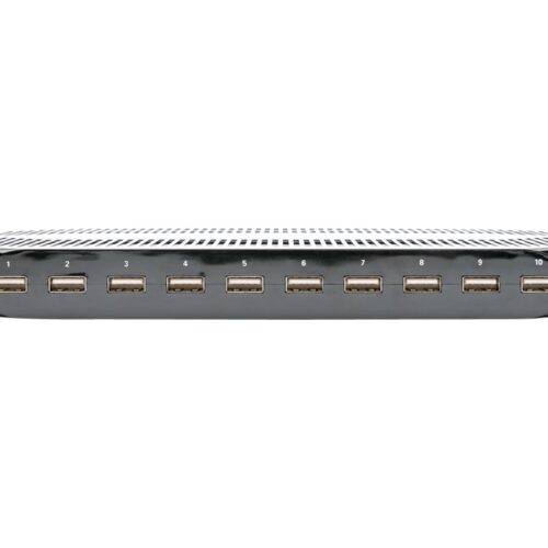 EATON TRIPPLITE 10Port USB Charging Station with Adjustable Storage 12V 8A 96W USB Charger Output Schuko Power Cord