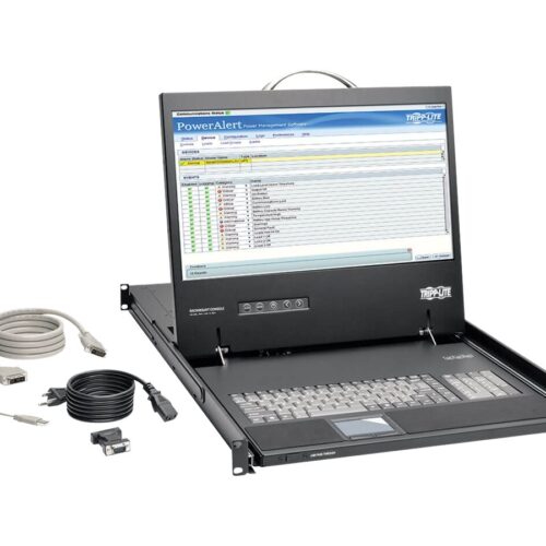 EATON TRIPPLITE 1U Rack-Mount Console with 19p LCD 1920×1080 1080p DVI or VGA Video TAA