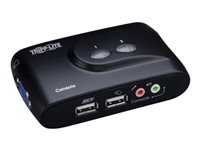 EATON TRIPPLITE 2-Port Compact USB KVM Switch with Audio and Cable