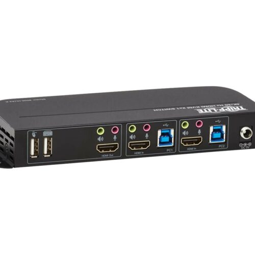 EATON TRIPPLITE 2-Port HDMI/USB KVM Switch 4K 60Hz HDR HDCP 2.2 IR USB Sharing USB 3.0 Cables