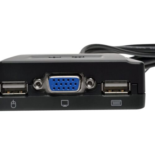 EATON TRIPPLITE 2-Port USB/VGA Cable KVM Switch with Cables and USB Peripheral Sharing
