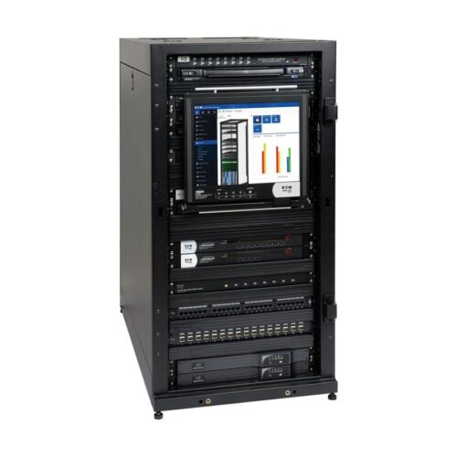 EATON TRIPPLITE 25U SmartRack Standard-Depth Half-Height Server Rack Enclosure Doors and Side Panels