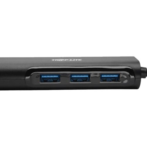 EATON TRIPPLITE 3-Port USB-C Hub with LAN Port USB-C to 3x USB-A Ports and Gbe USB 3.0 Black