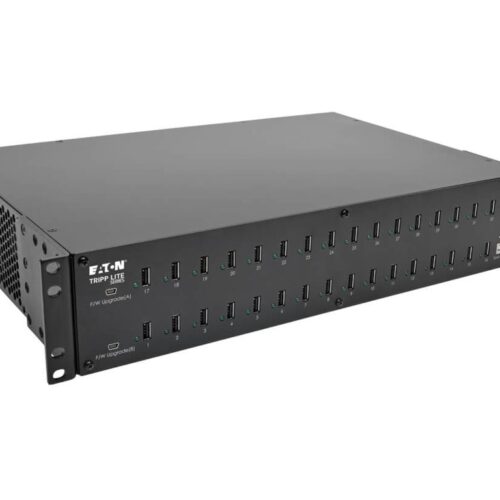 EATON TRIPPLITE 32-Port USB Charging Station with Syncing 230V 5V 80A 400W USB Charger Output 2U Rack-Mount