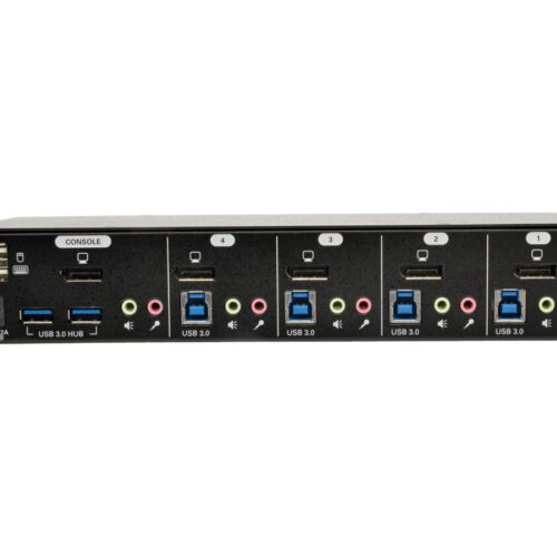 EATON TRIPPLITE 4-Port DisplayPort KVM Switch with Audio Cables and USB 3.0 SuperSpeed Hub