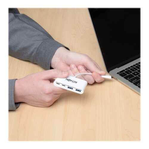 EATON TRIPPLITE 4-Port USB-C Hub USB C to 2x USB-A 2x USB-C USB 3.0 White