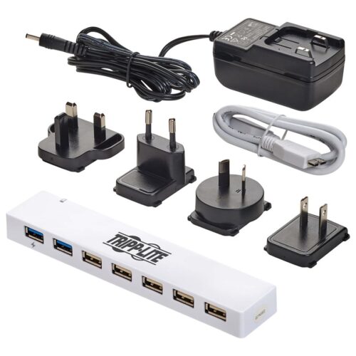 EATON TRIPPLITE 7-Port USB 3.0/USB 2.0 Combo Hub USB Charging 2 USB 3.0 & 5 USB 2.0 Ports