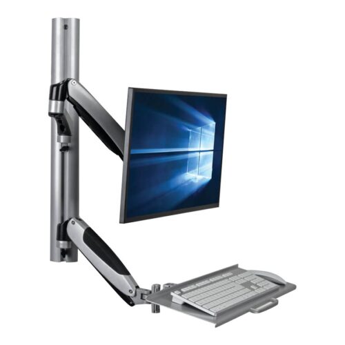 EATON TRIPPLITE Adjustable-Height Wall-Mount Sit-Stand Workstation Single-Display