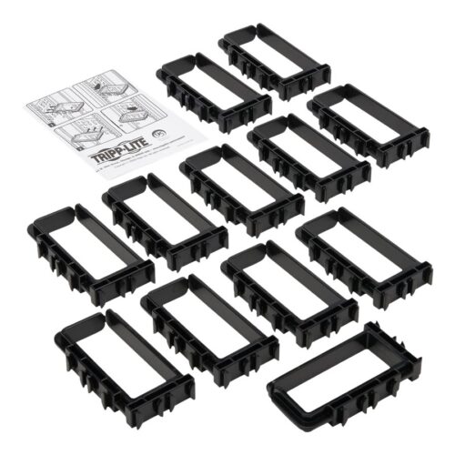 EATON TRIPPLITE Cable Management Rings for Rack Enclosures – Button Mount Small 2 x 4 in. 12 Pack