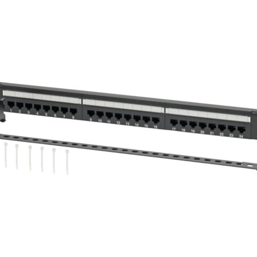 EATON TRIPPLITE Cat6 24-Port Patch Panel PoE+ Compliant 110/Krone 568A/B RJ45 Ethernet 1U Rack-Mount TAA