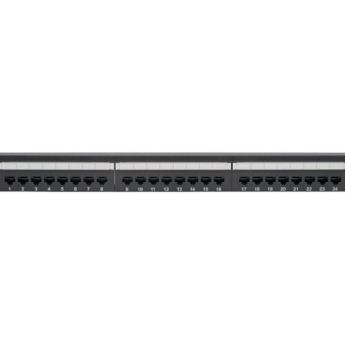 EATON TRIPPLITE Cat6 24-Port Patch Panel PoE+ Compliant 110/Krone 568A/B RJ45 Ethernet 1U Rack-Mount TAA