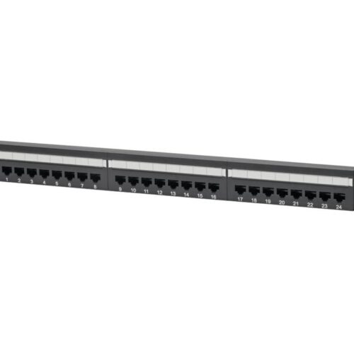 EATON TRIPPLITE Cat6 24-Port Patch Panel PoE+ Compliant 110/Krone 568A/B RJ45 Ethernet 1U Rack-Mount TAA