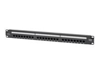 EATON TRIPPLITE Cat6 24-Port Patch Panel PoE+ Compliant 110/Krone 568A/B RJ45 Ethernet 1U Rack-Mount TAA