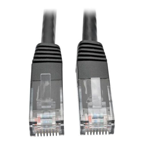 EATON TRIPPLITE Cat6 Gigabit Molded UTP Ethernet Cable RJ45 M/M Black 1 ft. 0.31 m