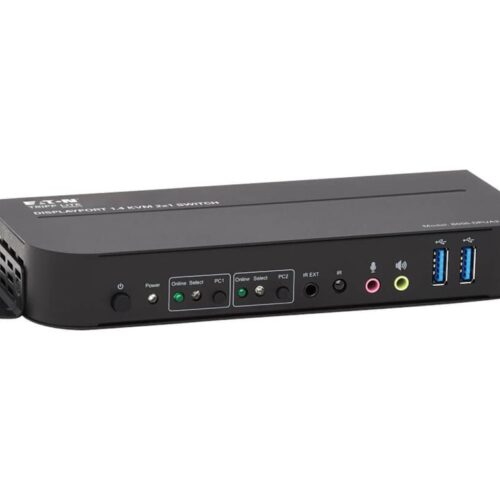 EATON TRIPPLITE Commutateur KVM 2 ports DisplayPort/USB 4K 60 Hz HDR HDCP 2.2 IR DP 1.4 partage USB câbles USB 3.0