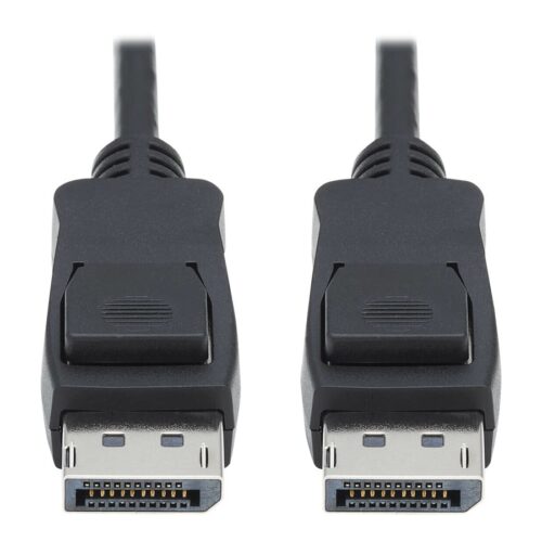 EATON TRIPPLITE DisplayPort 1.4 Cable M/M – UHD 8K HDR 4:2:0 HDCP 2.2 Latching Connectors Black 6ft.
