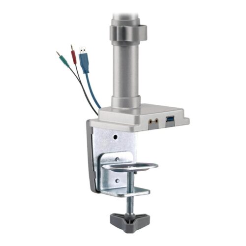 EATON TRIPPLITE Dual-Display Flex-Arm Mount for 13p to 34p Monitors – Clamp or Grommet USB Audio Ports
