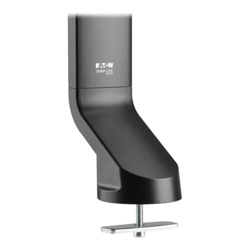 EATON TRIPPLITE Dual-Display Monitor Arm with Desk Clamp and Grommet – Height Adjustable 17p to 27p Monitors