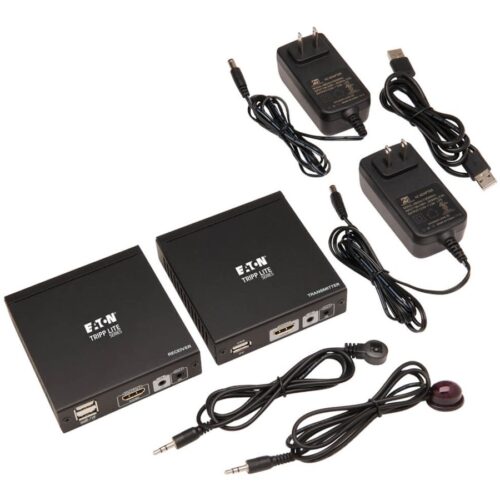 EATON TRIPPLITE HDMI HDBaseT KVM Console Extender over Cat6 2 USB Ports IR 4K 30Hz 130ft. 1080p 230ft.