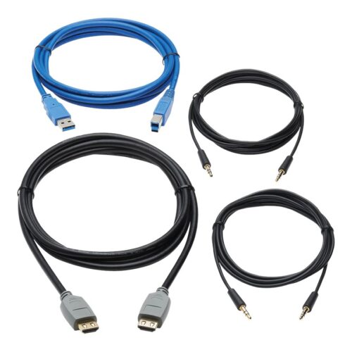 EATON TRIPPLITE HDMI KVM Cable Kit for Tripp Lite B005-HUA2-K and B005-HUA4 KVM 4K HDMI USB 3.2 Gen 1 3.5mm 6ft. 1.83m