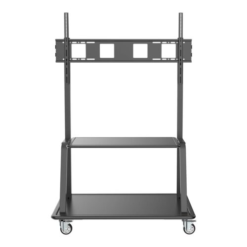 EATON TRIPPLITE Heavy-Duty Rolling TV Cart for 60inch to 105inch Flat-Screen Displays Locking Casters Black