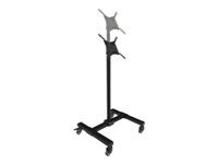 EATON TRIPPLITE Mobile TV Stand – Height Adjustable 13inch to 42inch TVs and Monitors Locking Casters Black