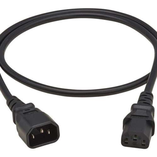 EATON TRIPPLITE PDU Power Cord C13 to C14 – 10A 250V H05VV-F 1M 3.28 FT. Black