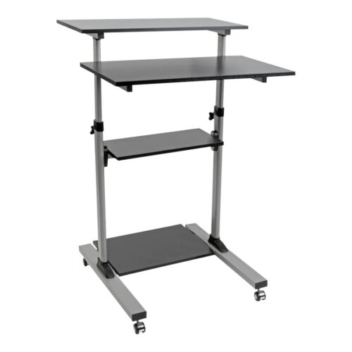 EATON TRIPPLITE Rolling Desk TV/Monitor Cart – Height Adjustable