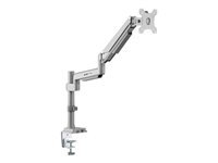 EATON TRIPPLITE Single-Display Flex-Arm Desktop Clamp for 13inch to 34p Displays – USB and Audio Ports Aluminum