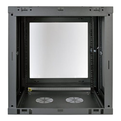 EATON TRIPPLITE SmartRack 12U Low-Profile Switch-Depth Wall-Mount Small Rack Enclosure Clear Acrylic Window