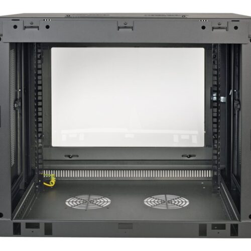 EATON TRIPPLITE SmartRack 9U Low-Profile Switch-Depth Wall-Mount Mini Rack Enclosure Clear Acrylic Window