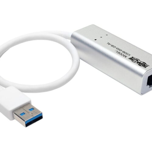 EATON TRIPPLITE USB 3.0 SuperSpeed to Gigabit Ethernet NIC Network Adapter 10/100/1000 Plug and Play Aluminum