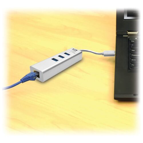EATON TRIPPLITE USB 3.0 SuperSpeed to Gigabit Ethernet NIC Network Adapter with 3 Port USB 3.0 Hub