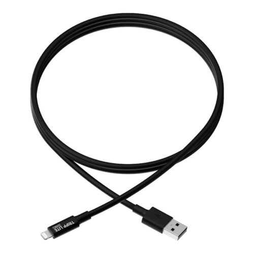 EATON TRIPPLITE USB-A to Lightning Sync/Charge Cable MFi Certified – Black M/M USB 2.0 10ft. 3.05m