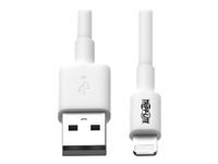 EATON TRIPPLITE USB-A to Lightning Sync/Charge Cable MFi Certified – White M/M USB 2.0 10ft. 3.05m