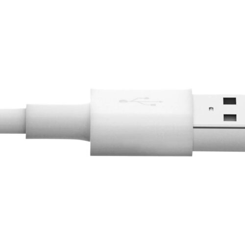 EATON TRIPPLITE USB-A to Lightning Sync/Charge Cable MFi Certified – White M/M USB 2.0 6ft. 1.83m