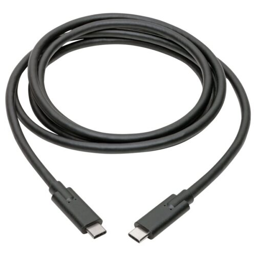 EATON TRIPPLITE USB-C Cable M/M – USB 3.1 Gen 1 5Gbps 5A Rating Thunderbolt 3 Compatible 6ft. 1.83m
