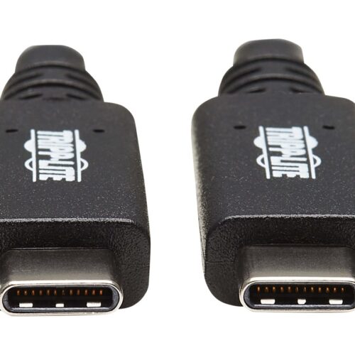EATON TRIPPLITE USB-C Cable M/M – USB 3.1 Gen 2 10 Gbps 5A Rating Thunderbolt 3 Compatible 20-in. 50.8cm