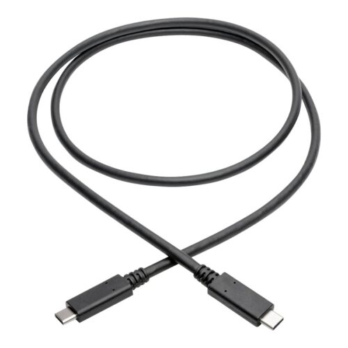 EATON TRIPPLITE USB-C Cable M/M – USB 3.1 Gen 2 10Gbps 5A Rating Thunderbolt 3 Compatible 3ft. 0.91m