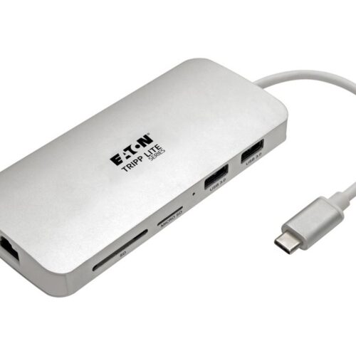 EATON TRIPPLITE USB-C Dock 4K HDMI USB 3.2 Gen 1 USB-A/C Hub GbE Memory Card 60W PD Charging