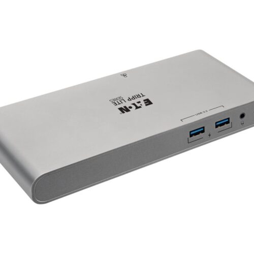EATON TRIPPLITE USB-C Dock Triple Display – 4K HDMI/DisplayPort VGA USB 3.2 Gen 1 USB-A/USB-C Hub GbE 100W PD Charging International