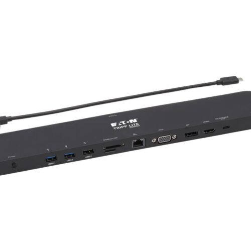 EATON TRIPPLITE USB-C Dock Triple Display 4K HDMI & DP VGA USB 3.2 Gen 1 USB-A/C Hub GbE 100W PD Charging