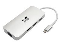 EATON TRIPPLITE USB-C Dock Triple Display HDMI VGA USB 3.2 Gen 1 USB-A Hub 100W PD Charging