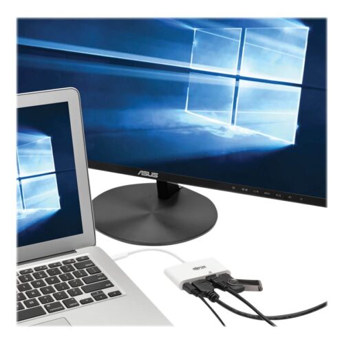 EATON TRIPPLITE USB-C Multiport Adapter – 4K HDMI USB-A Port GbE 60W PD Charging HDCP White